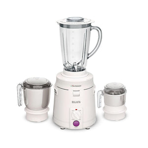 Sujata Supermix 900 Watts Mixer Grinder | 22000 Rotations/min | 90 Minutes Continuous Running | 3 Versatile Jars 1750 ml & 400 ml