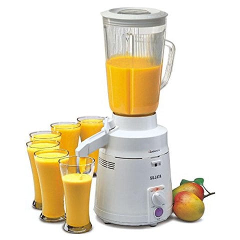 Sujata Supermix 900 Watts Mixer Grinder | 22000 Rotations/min | 90 Minutes Continuous Running | 3 Versatile Jars 1750 ml & 400 ml